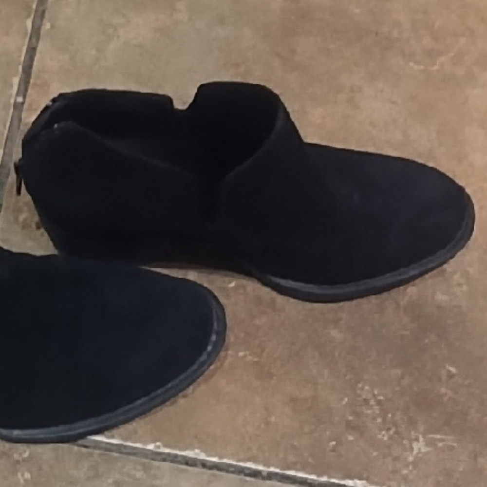 Born Black Suede Ankle Booties